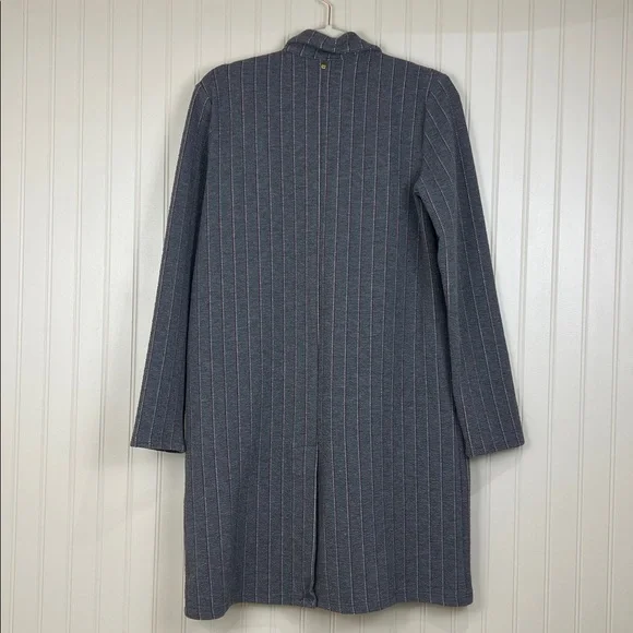NWT Anthropologie Women’s Harlyn Morgan’s Gray Pinstripe Longline Blazer Small